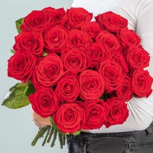 Blumenstrauß 25 Premium-Rosen in Rot